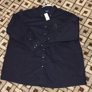 Harbor bay Black button up shirt